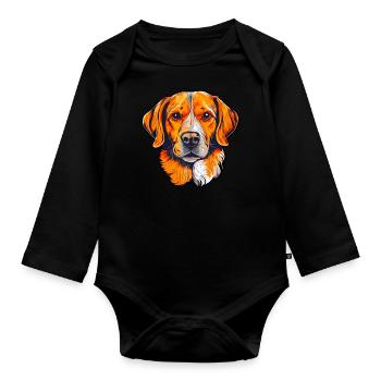 Pattes de chien Animaux de compagnie Amoureux des animaux - Body Bébé bio manches longues - noir - Devant