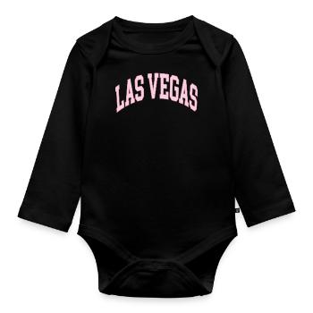 Las Vegas - Body Bébé bio manches longues - noir - Devant