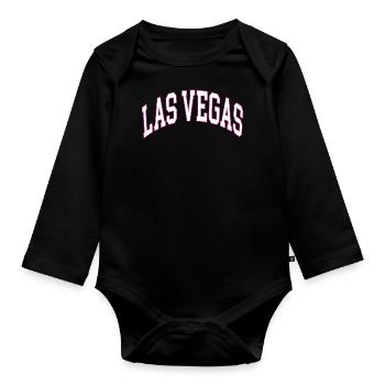 Las Vegas - Body Bébé bio manches longues - noir - Devant