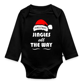Jingles All The Way Noël - Body Bébé bio manches longues - noir - Devant