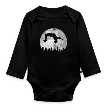Backflip - Baby Bio-Langarm-Body - Schwarz - Vorne