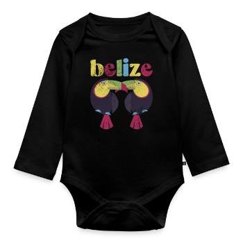 Belize - Baby Bio-Langarm-Body - Schwarz - Vorne