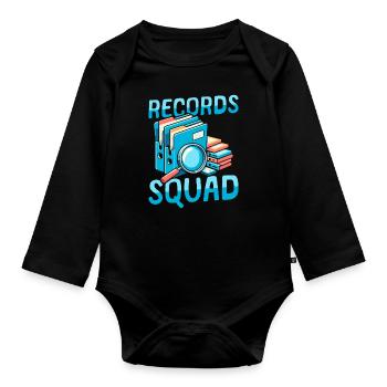 Archivist Kader - Organic Longsleeve Baby Bodysuit - black - Front
