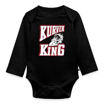 Curves King Biker Design Moto Moto - Body Bébé bio manches longues - noir - Devant