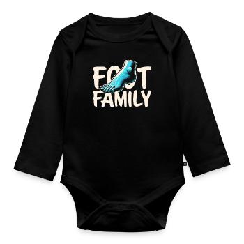 Équipe de podologues - Body Bébé bio manches longues - noir - Devant