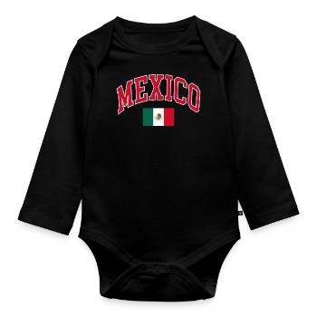 Mexique - Body Bébé bio manches longues - noir - Devant