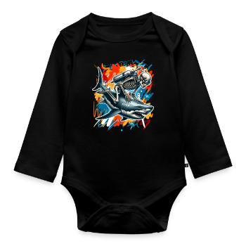Tauchen Taucher - Baby Bio-Langarm-Body - Schwarz - Vorne