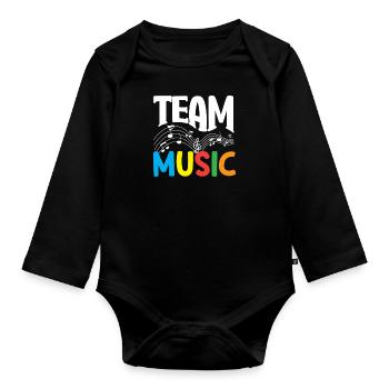 Drôle de professeur Cadeau d’enseignant - Body Bébé bio manches longues - noir - Devant