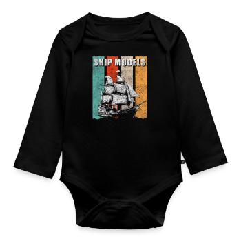 Ship Model Builder RC Ship Skipper - Organic Longsleeve Baby Bodysuit - black - Front