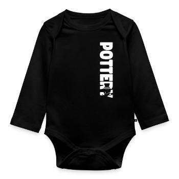 Pottery Ceramics Artist Pottery - Baby Bio-Langarm-Body - Schwarz - Vorne