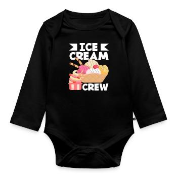 Cream Crew For Cream - Organic Longsleeve Baby Bodysuit - black - Front