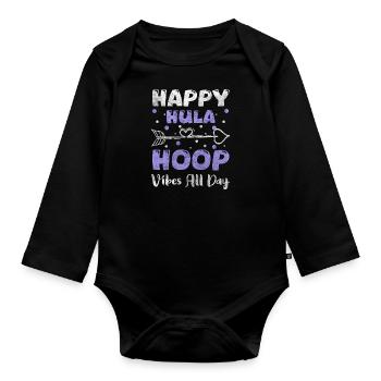 Coupe tendance - Body Bébé bio manches longues - noir - Devant