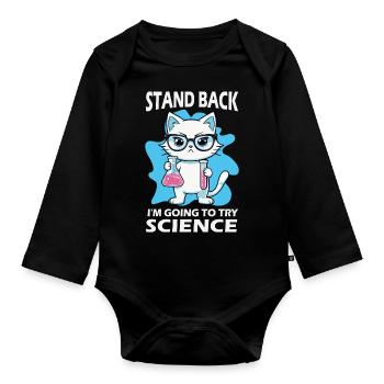Résignation - J’essaie la science - Body Bébé bio manches longues - noir - Devant