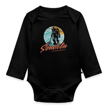 Sondeln Metalldetektor - Baby Bio-Langarm-Body - Schwarz - Vorne