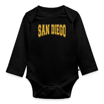 San Diego - Body Bébé bio manches longues - noir - Devant