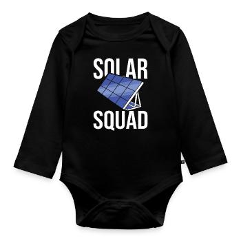 Solarinstallateur Kader - Baby Bio-Langarm-Body - Schwarz - Vorne