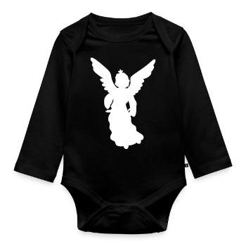 Ange Protecteur Ange Gardien Noël Noël - Body Bébé bio manches longues - noir - Devant