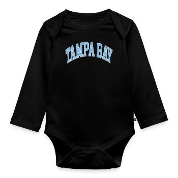 Tampa Bay - Organic Longsleeve Baby Bodysuit - black - Front