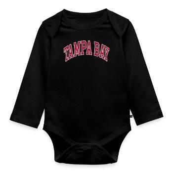 Tampa Bay - Organic Longsleeve Baby Bodysuit - black - Front