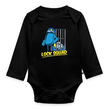 Cadre des gardiens de prison - Body Bébé bio manches longues - noir - Devant