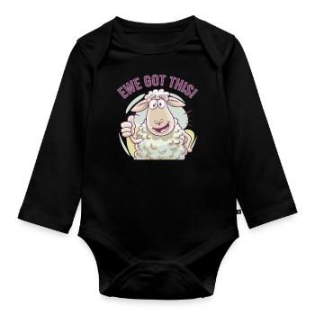 Ewe Got This - Organic Longsleeve Baby Bodysuit - black - Front