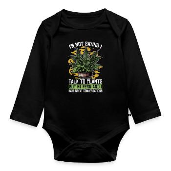 Environmental Scientist I'm Not Saying Scientist - Organic Longsleeve Baby Bodysuit - black - Front