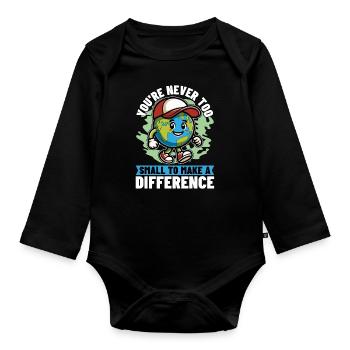 Environmental Scientist You're Never Too Scientist - Organic Longsleeve Baby Bodysuit - black - Front