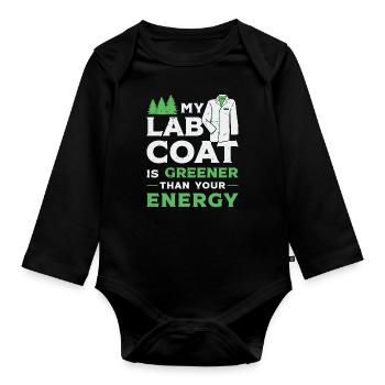 Environmental Scientist My Lab Coat Soil Scientist - Organic Longsleeve Baby Bodysuit - black - Front