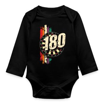 Fléchettes 180 Jeu de fléchettes Triple Dart Dartpfeil - Body Bébé bio manches longues - noir - Devant