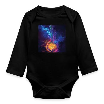 Banjo - Organic Longsleeve Baby Bodysuit - black - Front