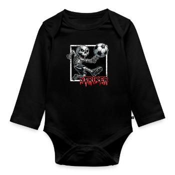 STRIKER SOCCER - SKELETON - Organic Longsleeve Baby Bodysuit - black - Front