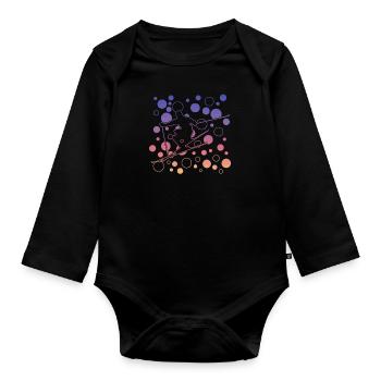 Skiing Ski - Baby Bio-Langarm-Body - Schwarz - Vorne