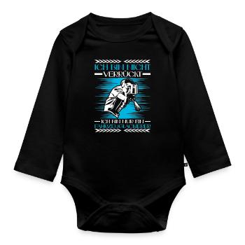 Vehicle painter is not crazy painter - Organic Longsleeve Baby Bodysuit - black - Front