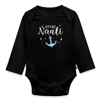 Junggeselle Jungesellenabschied - Baby Bio-Langarm-Body - Schwarz - Vorne