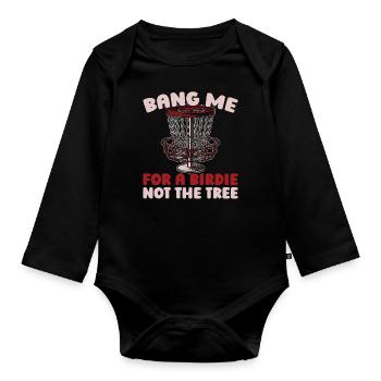 Frisbee Golf Disc Golf - Organic Longsleeve Baby Bodysuit - black - Front