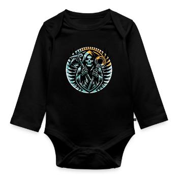 Détecteur de métaux de sonde - Body Bébé bio manches longues - noir - Devant