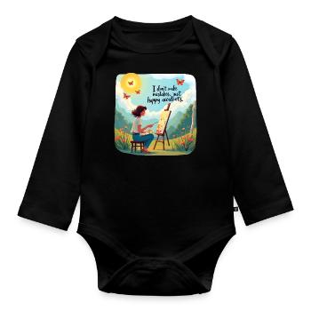 Oil Painting In Nature For Painters And Artists - Organic Longsleeve Baby Bodysuit - black - Front