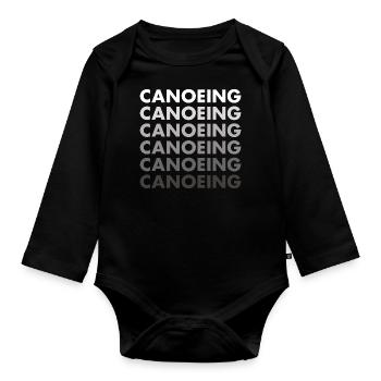 Canoeist Canoeing - Organic Longsleeve Baby Bodysuit - black - Front