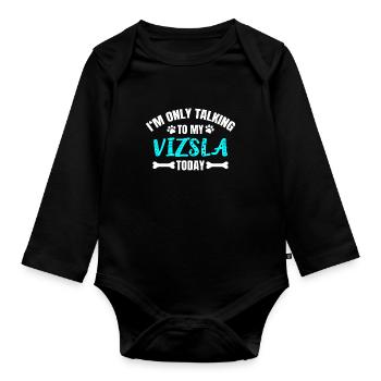 Vizsla Magyar Vizsla - Body Bébé bio manches longues - noir - Devant