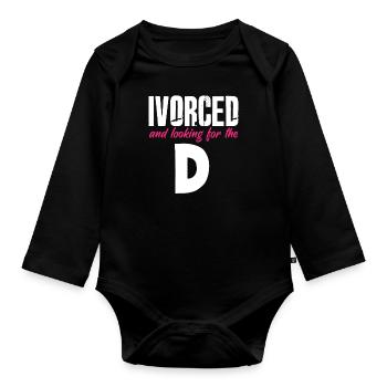 Ivoré et à la recherche du divorce - Body Bébé bio manches longues - noir - Devant
