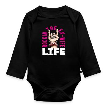 Rockin The Ex-wife Life Scheidung - Baby Bio-Langarm-Body - Schwarz - Vorne