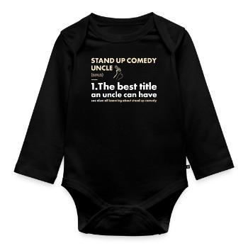 Comedian Uncle Definition Stand Up Comedy - Baby Bio-Langarm-Body - Schwarz - Vorne