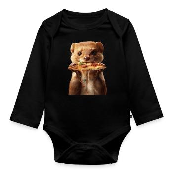 Wiesel - Baby Bio-Langarm-Body - Schwarz - Vorne