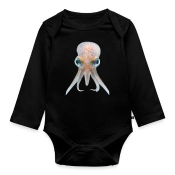 Tintenfisch - Baby Bio-Langarm-Body - Schwarz - Vorne