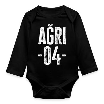 Ağrı 04 – for Kurds and Turks - Organic Longsleeve Baby Bodysuit - black - Front