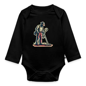 Détecteur de métaux de sonde - Body Bébé bio manches longues - noir - Devant