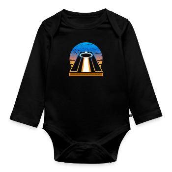 Cadeau amusant de joueur de cornhole - Body Bébé bio manches longues - noir - Devant
