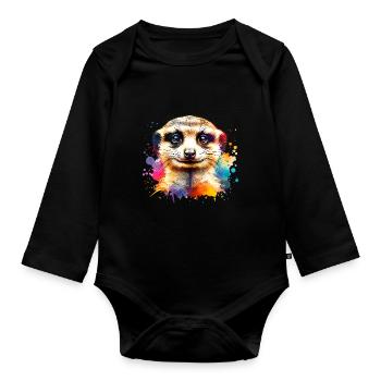 Suricate - Body Bébé bio manches longues - noir - Devant