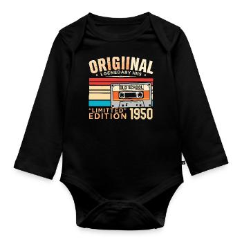 Original 1950's, Legendary since 1950's Vintage 1950's - Organic Longsleeve Baby Bodysuit - black - Front
