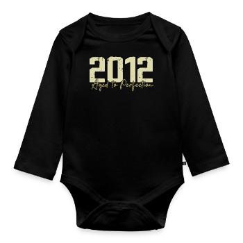 Original 2012 Rétro 2012 Cadeau d’anniversaire 2012 - Body Bébé bio manches longues - noir - Devant